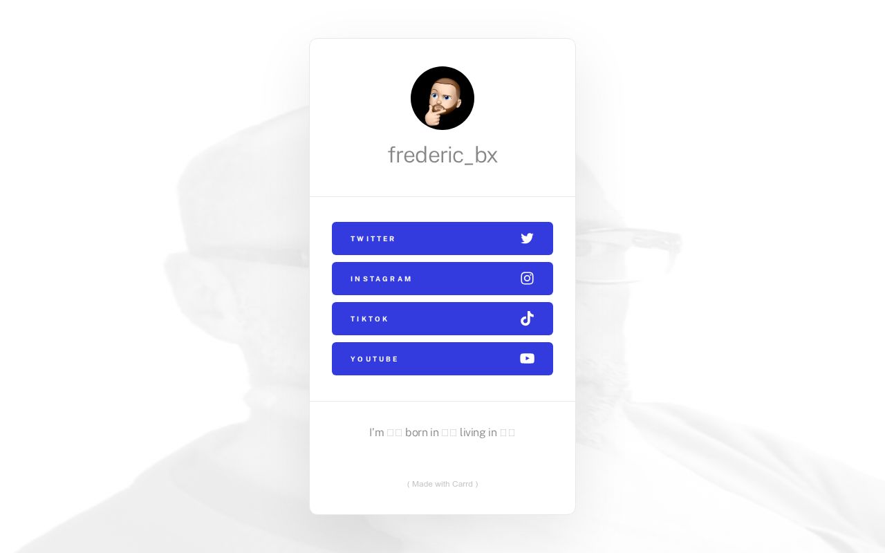 Carrd profile picture for @frederic